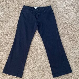 New York & Company Classic Navy Stretch Denim Boot cut Wide-Leg Pants